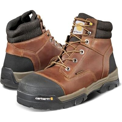 Carhartt Ground Force Arbeitsstiefel für Herren, wasserdicht, Zehenkappe aus Verbundmaterial, 15,2 cm, Braun, 10 Carhartt Ground Force Arbeitsstiefel für Herren, wasserdicht, Zehenkappe aus Verbundmaterial, 15,2 cm, Braun, 10