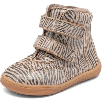 Bisgaard Unisex Kinder Barefoot Philine Lamb Sneaker, Zebra Glitter, 25 EU Weit Bisgaard Unisex Kinder Barefoot Philine Lamb Sneaker, Zebra Glitter, 25 EU Weit