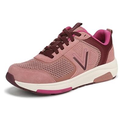 Vionic Damen Walk Strider Knit Turnschuhe mit Schnürung, Feinsitz, Rosa Wildleder, EU 40 Vionic Damen Walk Strider Knit Turnschuhe mit Schnürung, Feinsitz, Rosa Wildleder, EU 40