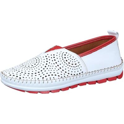 Manitu Damen 840155-03 Mokassin, Weiß, 41 EU Manitu Damen 840155-03 Mokassin, Weiß, 41 EU