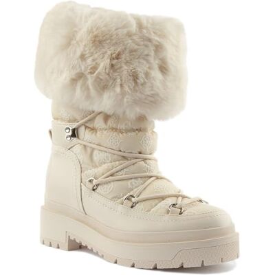 Guess Damen Larya Stiefelette, cremefarben, 37 EU Guess Damen Larya Stiefelette, cremefarben, 37 EU