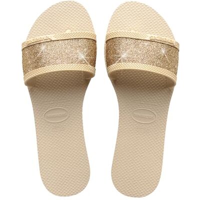 Havaianas You Angra Glitter, Bequeme, stylische, langlebige, breite Strap Glitter Thong Sandalen, für Damen Havaianas You Angra Glitter, Bequeme, stylische, langlebige, breite Strap Glitter Thong Sandalen, für Damen