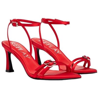 Replay Damen Sandaletten mit Riemen, Red 047 (Rot), 37 Replay Damen Sandaletten mit Riemen, Red 047 (Rot), 37