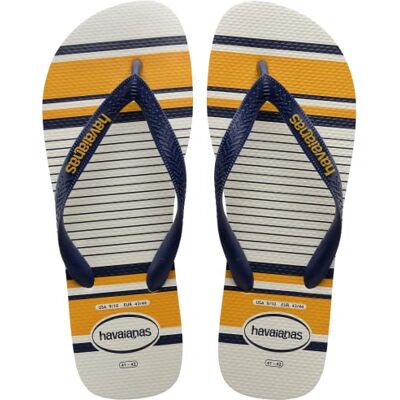 Havaianas Top Nautical Herren FlipFlop White/Navy Blue/Mustard 37 EU Havaianas Top Nautical Herren FlipFlop White/Navy Blue/Mustard 37 EU