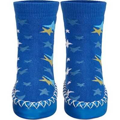 Playshoes Mädchen Hüttenschuh Sterne Kniestr mpfe, Blau Blau 7, 23/26 EU Playshoes Mädchen Hüttenschuh Sterne Kniestr mpfe, Blau Blau 7, 23/26 EU