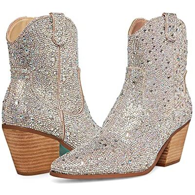 Betsey Johnson Damen Diva Westernstiefel, Strass, 37 EU Betsey Johnson Damen Diva Westernstiefel, Strass, 37 EU