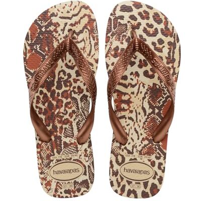 Havaianas Top Animals Damen FlipFlop Sand Grey/Metallic Copper 33 EU Havaianas Top Animals Damen FlipFlop Sand Grey/Metallic Copper 33 EU