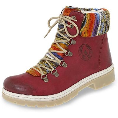 Rieker Y9432, Damen Stiefeletten, Rot (Wine/orange-Multi 35), 36 EU (3.5 UK) Rieker Y9432, Damen Stiefeletten, Rot (Wine/orange-Multi 35), 36 EU (3.5 UK)