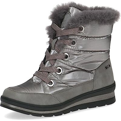 CAPRICE Damen Winterstiefel ohne Absatz Vegan Wasserabweisend, Braun (Taupe Comb), 38 EU CAPRICE Damen Winterstiefel ohne Absatz Vegan Wasserabweisend, Braun (Taupe Comb), 38 EU