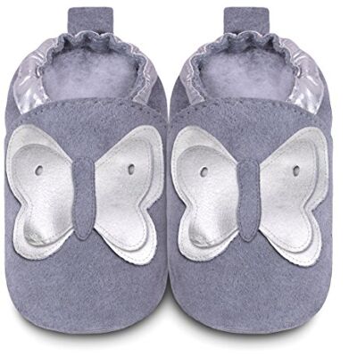ShooShoos Hausschuh Baby Schmetterling grau 18 – 24 Monate ShooShoos Hausschuh Baby Schmetterling grau 18 – 24 Monate