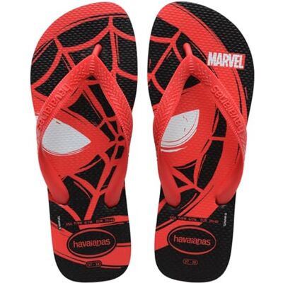 Havaianas Top Marvel Logomania Herren FlipFlop Black/Red Ruby 39 EU Havaianas Top Marvel Logomania Herren FlipFlop Black/Red Ruby 39 EU