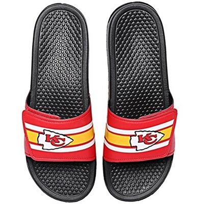 FOCO Herren NFL Team Logo Sport Slide Sandale, Schwarz-Legacy Stripe FOCO Herren NFL Team Logo Sport Slide Sandale, Schwarz-Legacy Stripe