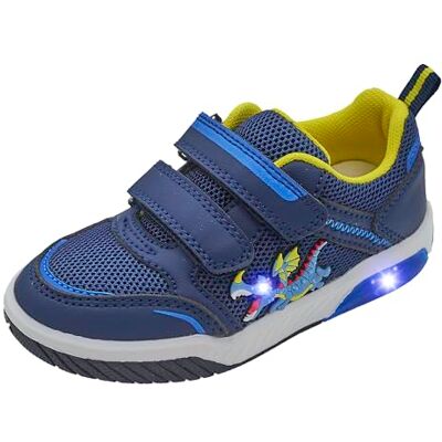 Chicco , Kinderschuhe mit Lichtern, Sneaker mit Bunten Lichtern in der Sohle, mit Doppeltem Klettverschluss, Schuhe für Mädchen und Jungen, Italienisches Design Chicco , Kinderschuhe mit Lichtern, Sneaker mit Bunten Lichtern in der Sohle, mit Doppeltem Klettverschluss, Schuhe für Mädchen und Jungen, Italienisches Design