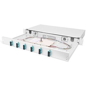 Digitus LWL Spleißbox 6 Kupplungen SC OM3 1HE 19-Zoll Multi-Mode Simplex Mit Spleiß-Kassette Rack-Einbau Digitus LWL Spleißbox 6 Kupplungen SC OM3 1HE 19-Zoll Multi-Mode Simplex Mit Spleiß-Kassette Rack-Einbau