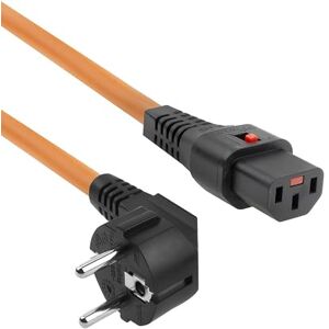 ACT C13 IEC Lock Netzkabel, Kaltgerätekabel 2 Meter, C13 Buchse nach CEE 7/7 Stecker, für PDU, Server, Netzwerkgeräte, Farbe Orange – AK5039 ACT C13 IEC Lock Netzkabel, Kaltgerätekabel 2 Meter, C13 Buchse nach CEE 7/7 Stecker, für PDU, Server, Netzwerkgeräte, Farbe Orange – AK5039