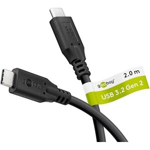 Goobay USB-C 3.2 Kabel 60 W Schnellladekabel 10 Gbits Datenübertragung (PD) / Typ C Ladekabel Thunderbolt 3 & 4 Datenkabel/MacBook, iPad, HP, Dell / 2m / 74207 Goobay USB-C 3.2 Kabel 60 W Schnellladekabel 10 Gbits Datenübertragung (PD) / Typ C Ladekabel Thunderbolt 3 & 4 Datenkabel/MacBook, iPad, HP, Dell / 2m / 74207