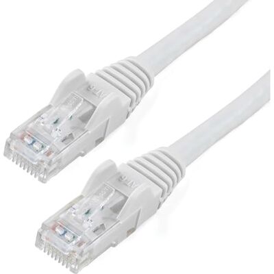 StarTech . com Cat6 Ethernet-Kabel (15,2 m, 650 MHz, 100 W, PoE, RJ45, UTP, CAT 6, Netzwerk-/Patchkabel, Snagless, Fluke getestet/Verkabelung ist UL-Zertifiziert/TIA (N6PATCH50WH) Weiß StarTech . com Cat6 Ethernet-Kabel (15,2 m, 650 MHz, 100 W, PoE, RJ45, UTP, CAT 6, Netzwerk-/Patchkabel, Snagless, Fluke getestet/Verkabelung ist UL-Zertifiziert/TIA (N6PATCH50WH) Weiß