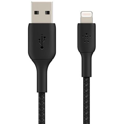 Belkin geflochtenes Lightning-Kabel (Boost Charge Lightning-/USB-Kabel für iPhone, iPad, AirPods) MFi-zertifiziertes iPhone-Ladekabel, geflochtenes Lightning-Kabel (1 m, Schwarz) Belkin geflochtenes Lightning-Kabel (Boost Charge Lightning-/USB-Kabel für iPhone, iPad, AirPods) MFi-zertifiziertes iPhone-Ladekabel, geflochtenes Lightning-Kabel (1 m, Schwarz)