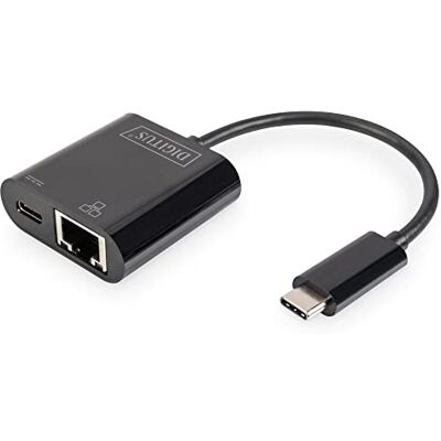 Digitus DN-3027 USB Type-C Gigabit Ethernet Adapter mit Power Delivery Unterstützung Digitus DN-3027 USB Type-C Gigabit Ethernet Adapter mit Power Delivery Unterstützung