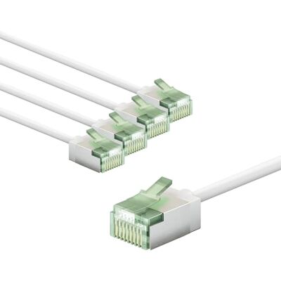 Goobay CAT 8.1 Netzwerkkabel im 5er Set/Patchkabel geschirmt, super-flexible, U/FTP/CU Ethernet Kabel, PiMF, LSZH/Cat 8.1 Kabel mit 10Gbits / Weiß / 5x5m, 79490 Goobay CAT 8.1 Netzwerkkabel im 5er Set/Patchkabel geschirmt, super-flexible, U/FTP/CU Ethernet Kabel, PiMF, LSZH/Cat 8.1 Kabel mit 10Gbits / Weiß / 5x5m, 79490
