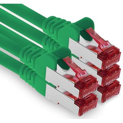 1aTTack.de 5x 10m CAT6 Patchkabel S/FTP PIMF Schirmung CAT.6 RJ45 Netzwerkkabel Ethernetkabel DSL LAN Router Switch Modem Patchfeld grün 5 Stück 1aTTack.de 5x 10m CAT6 Patchkabel S/FTP PIMF Schirmung CAT.6 RJ45 Netzwerkkabel Ethernetkabel DSL LAN Router Switch Modem Patchfeld grün 5 Stück