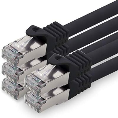 1aTTack.de 5,0m schwarz 5 Stück CAT.7 Netzwerkkabel Patchkabel SFTP PIMF LSZH Gigabit Lan Kabel 10Gb s cat7 Rohkabel mitRJ45 Stecker Cat6a kompatibel zu CAT5 CAT6 cat7 cat8 1aTTack.de 5,0m schwarz 5 Stück CAT.7 Netzwerkkabel Patchkabel SFTP PIMF LSZH Gigabit Lan Kabel 10Gb s cat7 Rohkabel mitRJ45 Stecker Cat6a kompatibel zu CAT5 CAT6 cat7 cat8