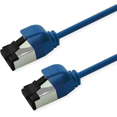 ROLINE S/FTP-(PiMF-) Patchkabel Cat.8 (Class I), Slim, LSOH, PoE, blau, 5 m ROLINE S/FTP-(PiMF-) Patchkabel Cat.8 (Class I), Slim, LSOH, PoE, blau, 5 m