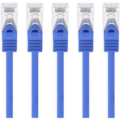 1aTTack.de 0,5m blau 5 Stück Cat7 Netzwerkkabel SFTP Patchkabel Lankabel Rohkabel 10GB/s 500 Mhz konfektioniert mit 2 RJ45 Stecker Cat 6a 1aTTack.de 0,5m blau 5 Stück Cat7 Netzwerkkabel SFTP Patchkabel Lankabel Rohkabel 10GB/s 500 Mhz konfektioniert mit 2 RJ45 Stecker Cat 6a