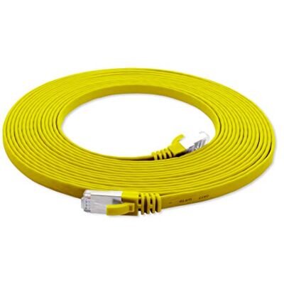 1aTTack.de 10m gelb 1 Stück Cat7 Flachkabel Netzwerkkabel Cat 7 Rohkabel Gigabit Lan (10Gbit/s) Flachbandkabel Verlegekabel Patchkabel Flach Slim Rj 45 Stecker Cat6a 1aTTack.de 10m gelb 1 Stück Cat7 Flachkabel Netzwerkkabel Cat 7 Rohkabel Gigabit Lan (10Gbit/s) Flachbandkabel Verlegekabel Patchkabel Flach Slim Rj 45 Stecker Cat6a