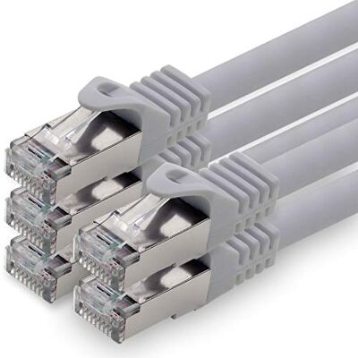 1aTTack.de 1,0m grau 5 Stück CAT.7 Netzwerkkabel Patchkabel SFTP PIMF LSZH Gigabit Lan Kabel 10Gb s cat7 Rohkabel mitRJ45 Stecker Cat6a kompatibel zu CAT5 CAT6 cat7 cat8 1aTTack.de 1,0m grau 5 Stück CAT.7 Netzwerkkabel Patchkabel SFTP PIMF LSZH Gigabit Lan Kabel 10Gb s cat7 Rohkabel mitRJ45 Stecker Cat6a kompatibel zu CAT5 CAT6 cat7 cat8