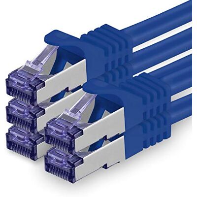 1aTTack.de Cat.7 Netzwerkkabel 2m Blau 5 Stück Cat7 Patchkabel (SFTP/PIMF/LSZH) Rohkabel 10 Gb/s mit Rj 45 Stecker Cat.6a 5 x 2 Meter Blau 1aTTack.de Cat.7 Netzwerkkabel 2m Blau 5 Stück Cat7 Patchkabel (SFTP/PIMF/LSZH) Rohkabel 10 Gb/s mit Rj 45 Stecker Cat.6a 5 x 2 Meter Blau