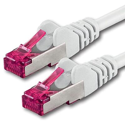 1aTTack.de 15m weiß 1 Stück Netzwerkkabel CAT6a (10Gb/s) S-FTP CAT 6a Lankabel GHMT zertifiziert PIMF 500 MHz Cat5 Cat5e Cat6 Cat6a Cat7 für Switch, Router, Modem, Internet 1aTTack.de 15m weiß 1 Stück Netzwerkkabel CAT6a (10Gb/s) S-FTP CAT 6a Lankabel GHMT zertifiziert PIMF 500 MHz Cat5 Cat5e Cat6 Cat6a Cat7 für Switch, Router, Modem, Internet