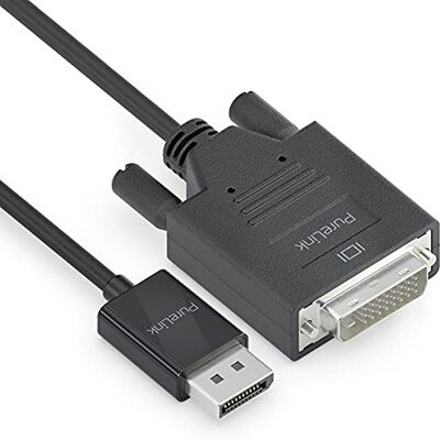 PureLink DisplayPort auf DVI Kabel, 1920 x 1200 WUXGA Auflösung, vergoldete Steckkontakte, 1,50m, schwarz PureLink DisplayPort auf DVI Kabel, 1920 x 1200 WUXGA Auflösung, vergoldete Steckkontakte, 1,50m, schwarz