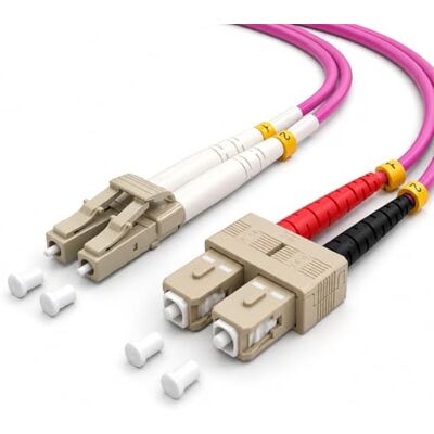 1aTTack.de 1x 2m OM4 LWL DX DUPLEX Kabel Patchkabel LC/UPC SC/UPC MM MULTIMODE 50/125 µm LSZH violett 1aTTack.de 1x 2m OM4 LWL DX DUPLEX Kabel Patchkabel LC/UPC SC/UPC MM MULTIMODE 50/125 µm LSZH violett