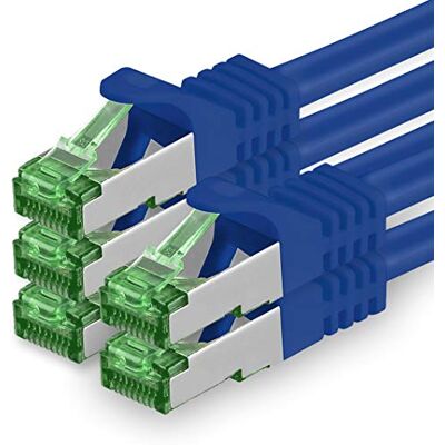 1aTTack.de 1 M Cat.7 Netzwerk-Kabel 5 Stück Cat7 Patch-Kabel Lan-Kabel Ethernet RJ45 10 Gbit/s (Alle Internetgeschwindigkeiten) Blau 1 Meter 1aTTack.de 1 M Cat.7 Netzwerk-Kabel 5 Stück Cat7 Patch-Kabel Lan-Kabel Ethernet RJ45 10 Gbit/s (Alle Internetgeschwindigkeiten) Blau 1 Meter