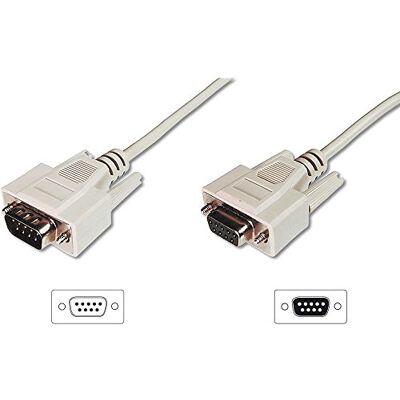 Digitus Serielles Anschluss-Kabel D-Sub 9 zu D-Sub 9 Stecker zu Buchse 10.0m Verlängerungskabel Beige Digitus Serielles Anschluss-Kabel D-Sub 9 zu D-Sub 9 Stecker zu Buchse 10.0m Verlängerungskabel Beige