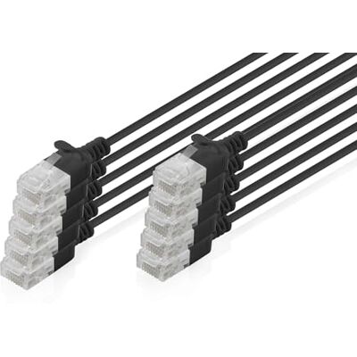 Digitus LAN Kabel Cat 6 – 3 m – 10 Stück – Slim – U/UTP – Schwarz Digitus LAN Kabel Cat 6 – 3 m – 10 Stück – Slim – U/UTP – Schwarz