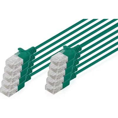 Digitus LAN Kabel Cat 6 – 0.5m – 1 Gbit/s – 10 Stück – ungeschirmt U-UTP – Slim AWG 32/7 – PoE+ – LSZH – 250 MHz – RJ45 Netzwerkkabel Patchkabel Ethernetkabel – Grün Digitus LAN Kabel Cat 6 – 0.5m – 1 Gbit/s – 10 Stück – ungeschirmt U-UTP – Slim AWG 32/7 – PoE+ – LSZH – 250 MHz – RJ45 Netzwerkkabel Patchkabel Ethernetkabel – Grün