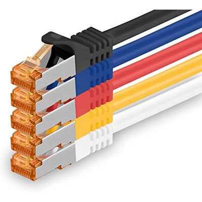1aTTack.de 0,5m Cat.7 Netzwerkkabel 5-Farben 03-5 Stück Gigabit Ethernet LAN Kabel 10000 Mbit s Patchkabel Cat7 Kabel S FTP PIMF Schirmung LSZH Cat.7 Rohkabel Rj45 Stecker Cat 6a 5 x 0,5 Meter 1aTTack.de 0,5m Cat.7 Netzwerkkabel 5-Farben 03-5 Stück Gigabit Ethernet LAN Kabel 10000 Mbit s Patchkabel Cat7 Kabel S FTP PIMF Schirmung LSZH Cat.7 Rohkabel Rj45 Stecker Cat 6a 5 x 0,5 Meter
