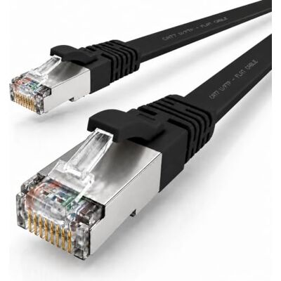 1aTTack.de 1x CAT7 Lan-Kabel flach 10m U/FTP 10 Gbit/s RJ45 Stecker Cat6a Schwarz 1aTTack.de 1x CAT7 Lan-Kabel flach 10m U/FTP 10 Gbit/s RJ45 Stecker Cat6a Schwarz
