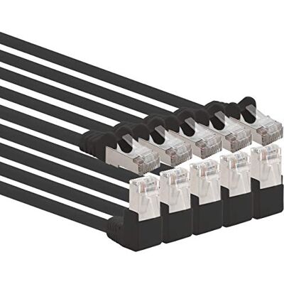1aTTack.de 366124 Cat.6 Netzwerkkabel Winkel 90 Grad 0,25m schwarz 5 Stück Cat6 Patchkabel (SFTP PIMF) 1000Mbit/s Rj 45 Stecker 5 x 0,25m Meter schwarz 1aTTack.de 366124 Cat.6 Netzwerkkabel Winkel 90 Grad 0,25m schwarz 5 Stück Cat6 Patchkabel (SFTP PIMF) 1000Mbit/s Rj 45 Stecker 5 x 0,25m Meter schwarz