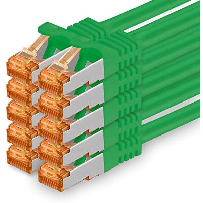 1aTTack.de 1m Cat.7 Netzwerkkabel Grün 10 Stück Gigabit Ethernet LAN Kabel 10000 Mbit s Patchkabel Cat7 Kabel S FTP PIMF Schirmung LSZH Cat.7 Rohkabel Rj45 Stecker Cat 6a 10 x 1 Meter 1aTTack.de 1m Cat.7 Netzwerkkabel Grün 10 Stück Gigabit Ethernet LAN Kabel 10000 Mbit s Patchkabel Cat7 Kabel S FTP PIMF Schirmung LSZH Cat.7 Rohkabel Rj45 Stecker Cat 6a 10 x 1 Meter