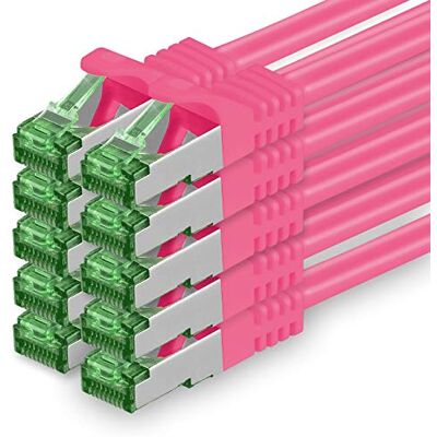 1aTTack.de 1 M Cat.7 Netzwerk-Kabel 10 Stück Cat7 Patch-Kabel Lan-Kabel Ethernet RJ45 10 Gbit/s (Alle Internetgeschwindigkeiten) Magenta 1 Meter 1aTTack.de 1 M Cat.7 Netzwerk-Kabel 10 Stück Cat7 Patch-Kabel Lan-Kabel Ethernet RJ45 10 Gbit/s (Alle Internetgeschwindigkeiten) Magenta 1 Meter