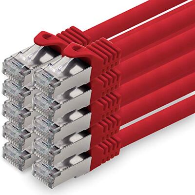 1aTTack.de 0,25m rot 10 Stück CAT.7 Netzwerkkabel Patchkabel SFTP PIMF LSZH Gigabit Lan Kabel 10Gb s cat7 Rohkabel mitRJ45 Stecker Cat6a kompatibel zu CAT5 CAT6 cat7 cat8 1aTTack.de 0,25m rot 10 Stück CAT.7 Netzwerkkabel Patchkabel SFTP PIMF LSZH Gigabit Lan Kabel 10Gb s cat7 Rohkabel mitRJ45 Stecker Cat6a kompatibel zu CAT5 CAT6 cat7 cat8