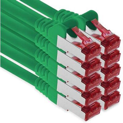 1aTTack.de 10x 1m CAT6 Patchkabel S/FTP PIMF Schirmung CAT.6 RJ45 Netzwerkkabel Ethernetkabel DSL LAN Router Switch Modem Patchfeld grün 10 Stück 1aTTack.de 10x 1m CAT6 Patchkabel S/FTP PIMF Schirmung CAT.6 RJ45 Netzwerkkabel Ethernetkabel DSL LAN Router Switch Modem Patchfeld grün 10 Stück