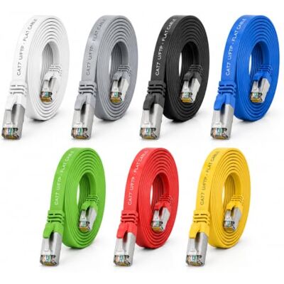 1aTTack.de 0.5m 7-Farben 7 Stück CAT.7 Gigabit Ethernet LAN Flachband Flachbandkabel (RJ45) Netzwerkkabel Rohkabel (10Gbit/s) Verlegekabel Flach Slim kompatibel zu Cat.5 Cat.5e Cat.6 1aTTack.de 0.5m 7-Farben 7 Stück CAT.7 Gigabit Ethernet LAN Flachband Flachbandkabel (RJ45) Netzwerkkabel Rohkabel (10Gbit/s) Verlegekabel Flach Slim kompatibel zu Cat.5 Cat.5e Cat.6