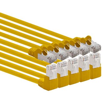 1aTTack.de 366159 Cat.6 Netzwerkkabel Winkel 90 Grad 1m gelb 5 Stück Cat6 Patchkabel (SFTP PIMF) 1000Mbit/s Rj 45 Stecker 5 x 1m Meter gelb 1aTTack.de 366159 Cat.6 Netzwerkkabel Winkel 90 Grad 1m gelb 5 Stück Cat6 Patchkabel (SFTP PIMF) 1000Mbit/s Rj 45 Stecker 5 x 1m Meter gelb