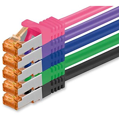 1aTTack.de 2m Cat.7 Netzwerkkabel 5-Farben 02-5 Stück Gigabit Ethernet LAN Kabel 10000 Mbit s Patchkabel Cat7 Kabel S FTP PIMF Schirmung LSZH Cat.7 Rohkabel Rj45 Stecker Cat 6a 5 x 2 Meter 1aTTack.de 2m Cat.7 Netzwerkkabel 5-Farben 02-5 Stück Gigabit Ethernet LAN Kabel 10000 Mbit s Patchkabel Cat7 Kabel S FTP PIMF Schirmung LSZH Cat.7 Rohkabel Rj45 Stecker Cat 6a 5 x 2 Meter