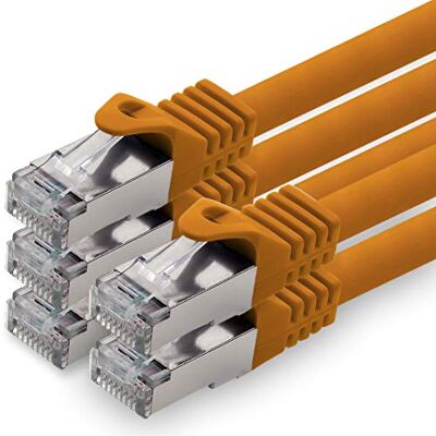 1aTTack.de 7,5m orange 5 Stück CAT.7 Netzwerkkabel Patchkabel SFTP PIMF LSZH Gigabit Lan Kabel 10Gb s cat7 Rohkabel mitRJ45 Stecker Cat6a kompatibel zu CAT5 CAT6 cat7 cat8 1aTTack.de 7,5m orange 5 Stück CAT.7 Netzwerkkabel Patchkabel SFTP PIMF LSZH Gigabit Lan Kabel 10Gb s cat7 Rohkabel mitRJ45 Stecker Cat6a kompatibel zu CAT5 CAT6 cat7 cat8