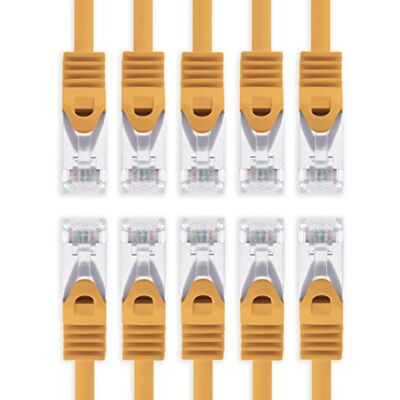 1aTTack.de 1m orange 10 Stück CAT.7 Netzwerkkabel Sftp (Rohkabel) Patchkabel (SET) 10000Mbit/s 500 MHz konfektioniert mit 2 RJ45 Stecker Cat6a 1aTTack.de 1m orange 10 Stück CAT.7 Netzwerkkabel Sftp (Rohkabel) Patchkabel (SET) 10000Mbit/s 500 MHz konfektioniert mit 2 RJ45 Stecker Cat6a